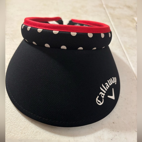 Callaway Black Visor with Red Accents - Picture 1 of 6